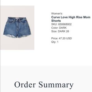 Size 2 the mom shirt high rise Abercrombie worn once